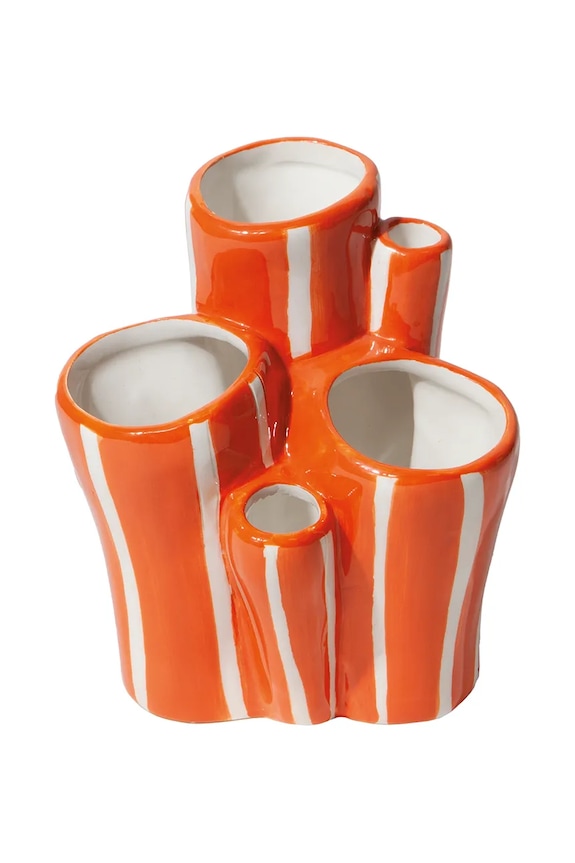 DOIY vază decorativă din ceramică 10 x 9 x 13 cm portocaliu DYTBHODCO