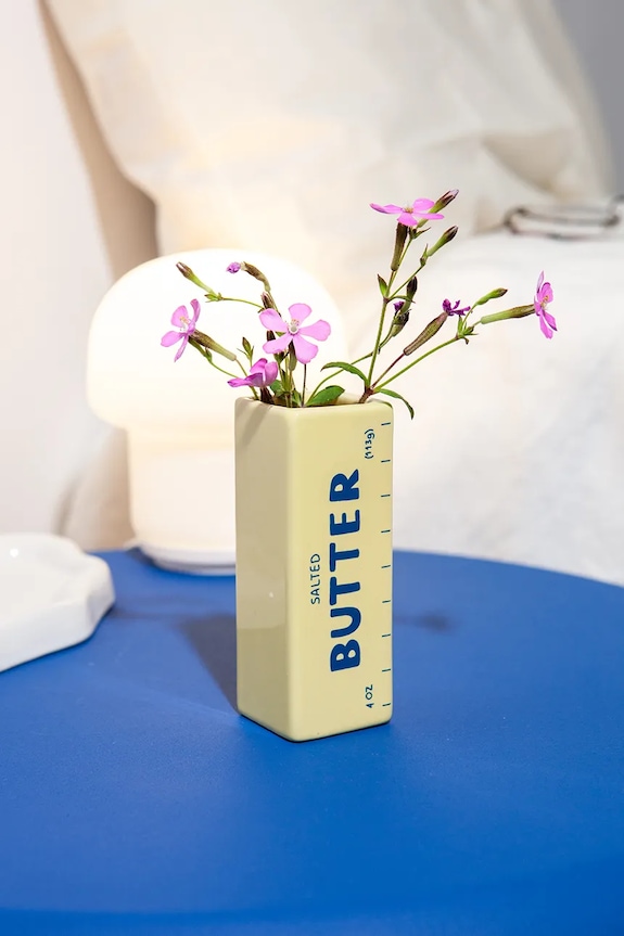 DOIY vază decorativă din ceramică 4,2 x 4,2 x 11,5 cm galben DYVASBUXS