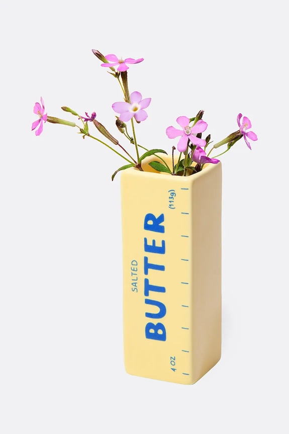 DOIY vază decorativă din ceramică 4,2 x 4,2 x 11,5 cm DYVASBUXS galben AA00