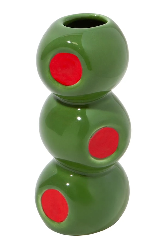 DOIY vază decorativă din ceramică 5 x 5 x 10,5 cm verde DYVASDVOLXS
