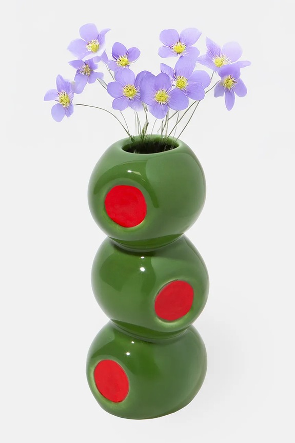 DOIY vază decorativă din ceramică 5 x 5 x 10,5 cm DYVASDVOLXS verde AA00