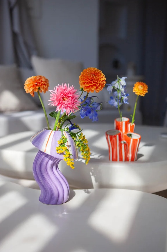 DOIY vază decorativă din ceramică 13 x 13 x 18 cm violet DYVASODJF
