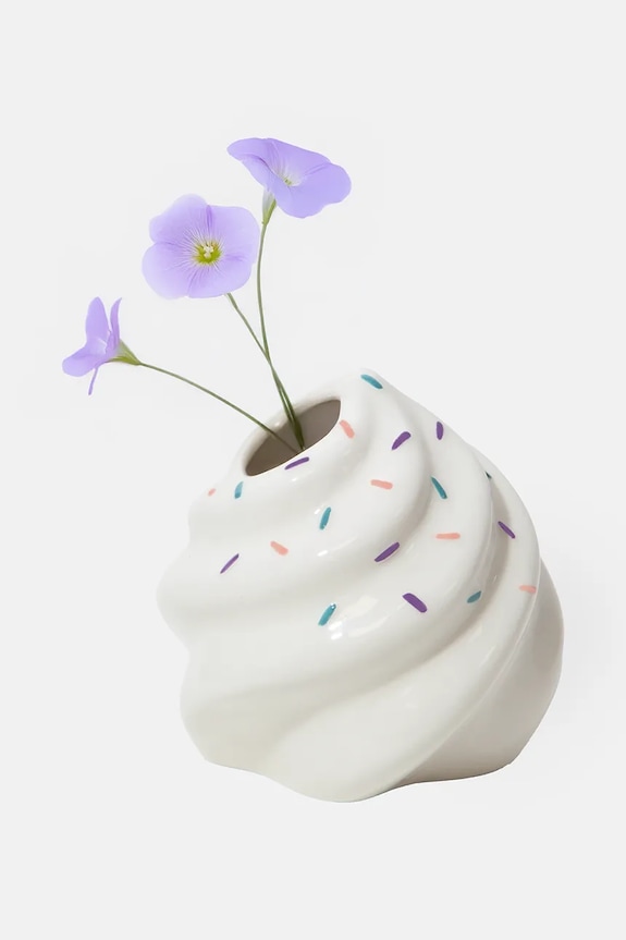 DOIY vază decorativă din ceramică 8 x 8 x 8,5 cm DYVASSWXS alb AA00