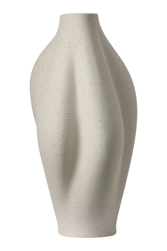 Living și dormitor AYTM vază decorativă din gresie 17 x 35 cm 510680058013 bej