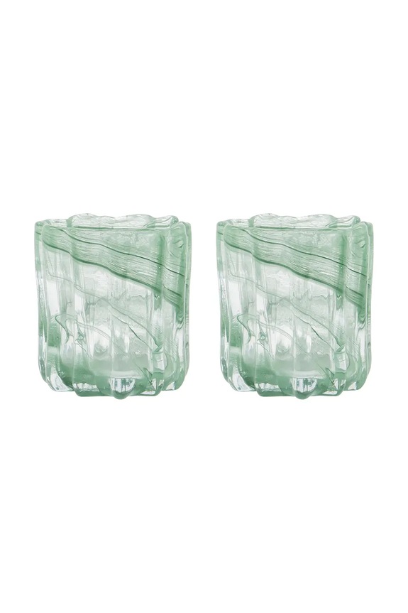House Doctor set de sfeșnice din sticlă colorată 11,5 x 8 x 10 cm verde 900001292