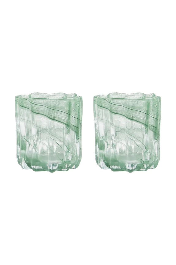 House Doctor set de sfeșnice din sticlă colorată 11,5 x 8 x 10 cm verde 900001292