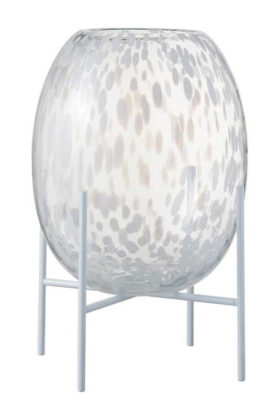 J-Line vază decorativă din sticlă colorată alb 96619