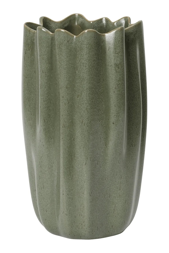 Ferm Living váza dekoratívna z kameniny 23 x 13 x 14 cm zelená 1104272493