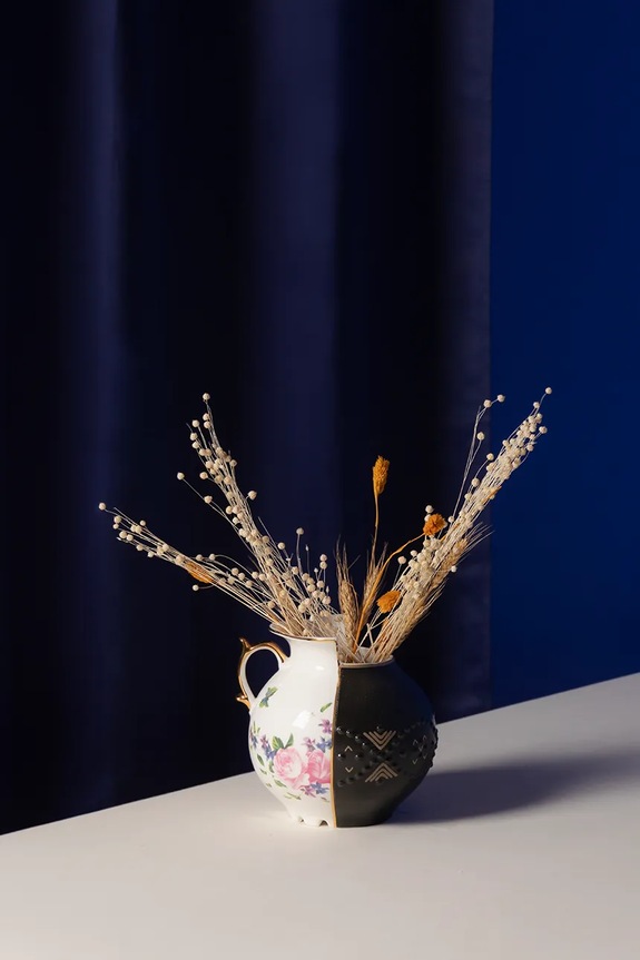 Seletti váza dekoratívna vyrobená z porcelánu 19,5 x 18,5 cm 09190 viacfarebná AA00