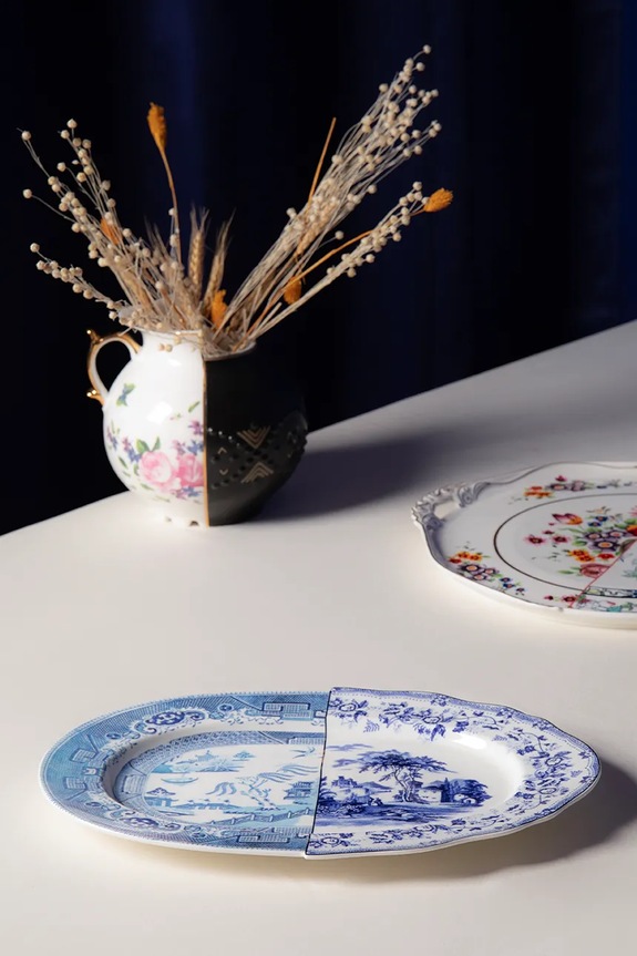 Obývacia izba a spálňa Seletti váza dekoratívna vyrobená z porcelánu 19,5 x 18,5 cm 09190 viacfarebná
