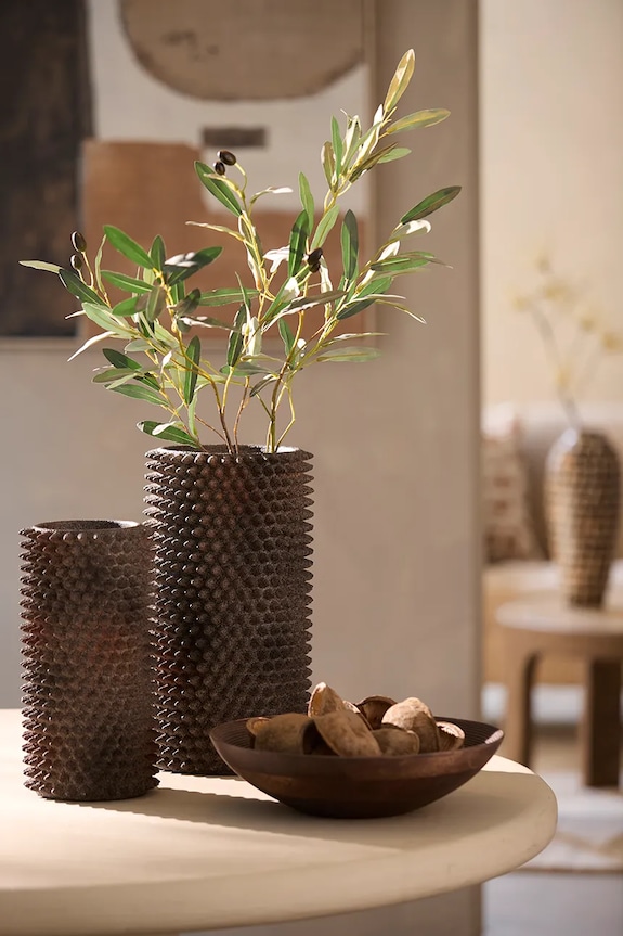 Light & Living vază decorativă din plastic 22 x 40 cm maro 5773483