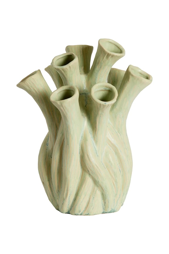 Light & Living wazon dekoracyjny z ceramiki szkliwionej 20 x 24,5 cm zielony 5765881
