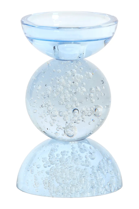 Light & Living sfeşnic decorativ din sticlă colorată 9,5 x 15,5 cm albastru 6073880