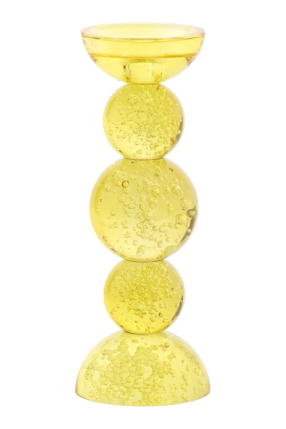 Light & Living sfeşnic decorativ din sticlă colorată 10 x 26,5 cm galben 6073903