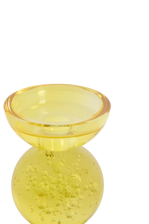 Light & Living sfeşnic decorativ din sticlă colorată 10 x 26,5 cm 6073903 galben AA00