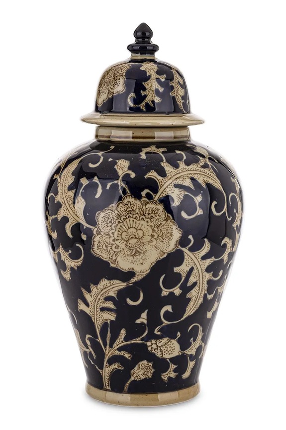 Inne vază decorativă din ceramică 37 x 19 x 19 cm negru 174780