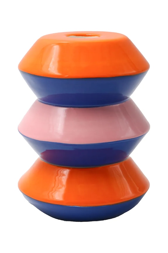 Qué Rico sfeşnic decorativ din ceramică 9,5 x 9,5 x 12,2 cm multicolor 148.01491