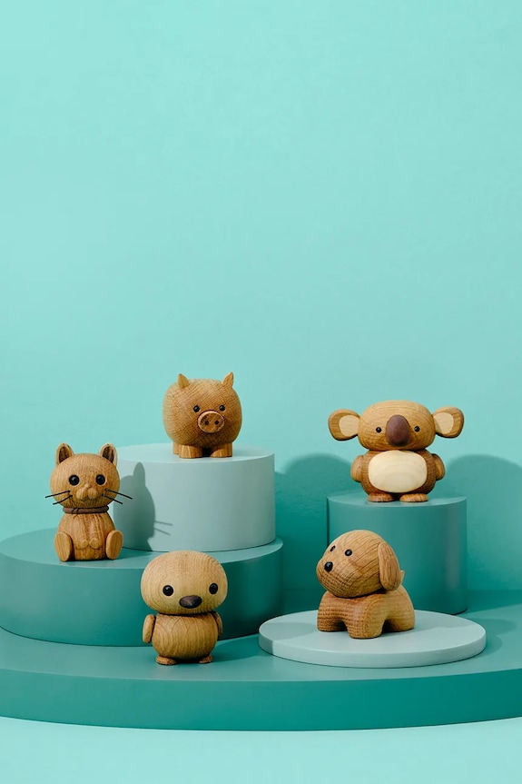 Гостиная и спальня Lucie Kaas фигурка декоративная из дубовой древесины Dog Vuffer 7 cm NU03 коричневый