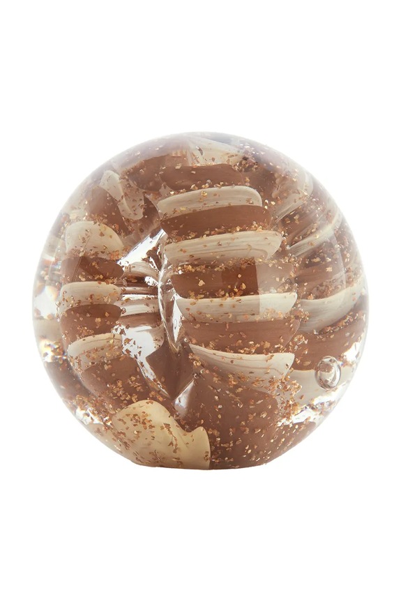 Light & Living dekorativna iz barvanega stekla 8 x 8 cm rjava 7618583