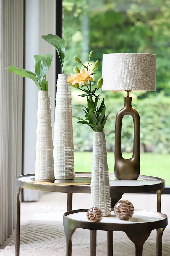 Dnevna soba in spalnica Light & Living dekorativna iz barvanega stekla 8 x 8 cm 7618583 rjava