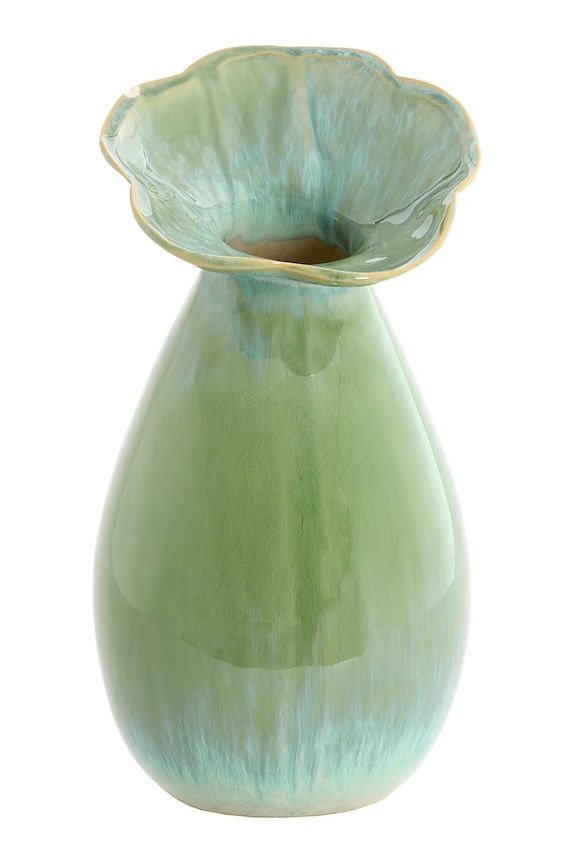 Light & Living wazon dekoracyjny z ceramiki 15,5 x 29 cm zielony 5774581