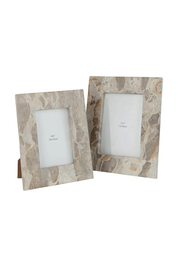 J-Line rámeček dekorativní z přírodního kamene 26 x 21 x 2 cm 43922 vícebarevná AA00