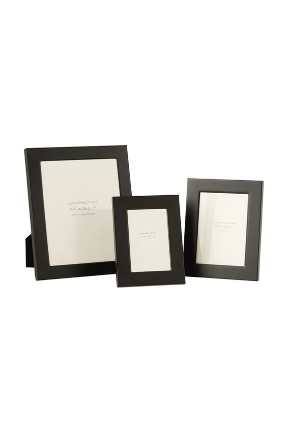 Obývací pokoj a ložnice J-Line rámeček dekorativní ze železa 19,5 x 25,5 x 28,5 cm 17669 černá