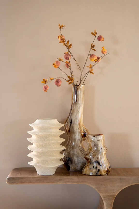 By-Boo vază decorativă din plastic 25,5 x 25,5 x 35,5 cm bej 260117