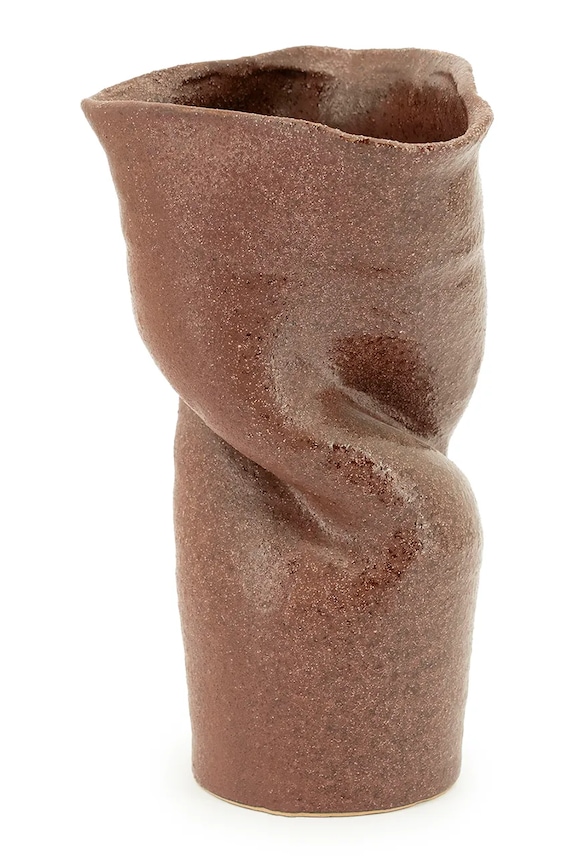 By-Boo wazon dekoracyjny z gliny 20 x 20 x 35,5 cm brązowy 250023