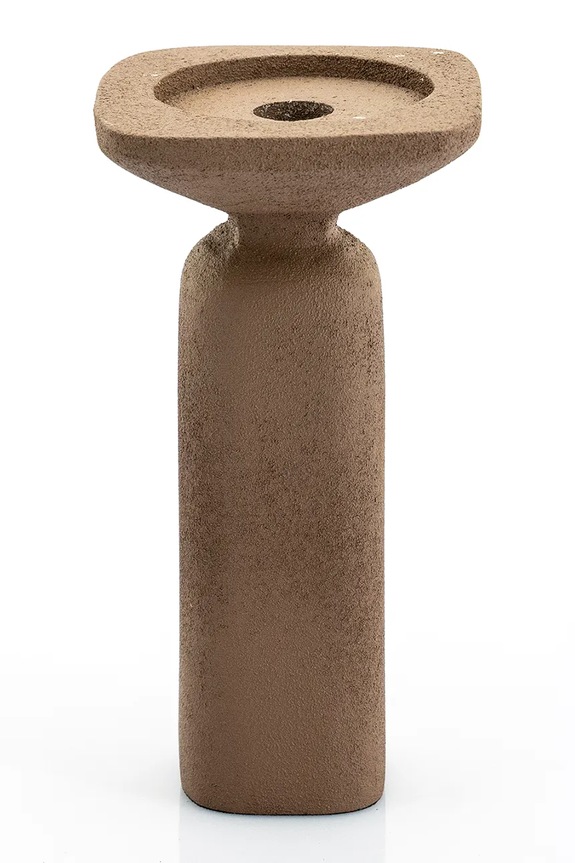 By-Boo świecznik dekoracyjny z aluminium 10 x 18 cm brązowy 220029