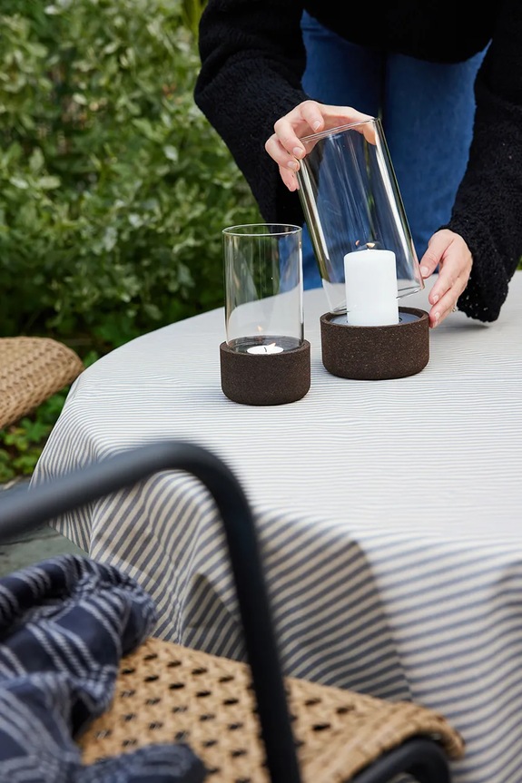 Sagaform κηροπήγιο επιδαπέδιο από γυαλί 12 x 24 cm 5018418 καφέ AA00