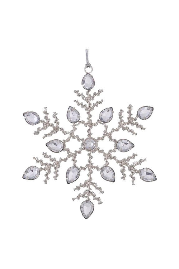 Boltze ciondolo decorativo Salju 16,5 cm grigio 2063083
