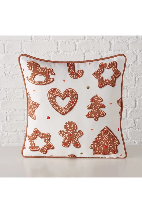 Božični dekorativni vzglavnik Boltze Ginger 45 x 45 cm 2059237 pisana AA00