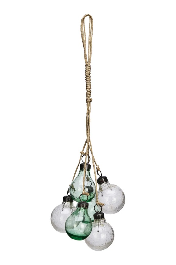 Závěsná vánoční dekorace Madam Stoltz 22 cm zelená EV.32573