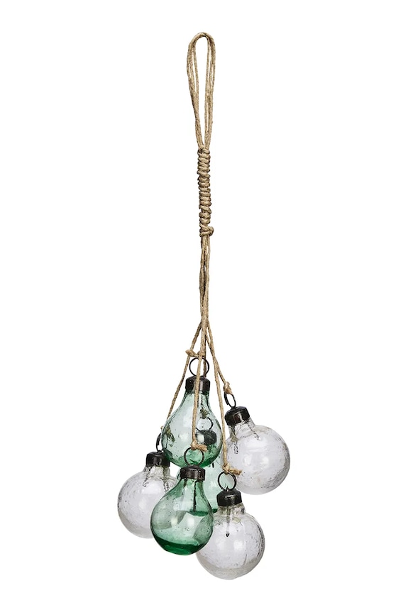 Závěsná vánoční dekorace Madam Stoltz 22 cm zelená EV.32573