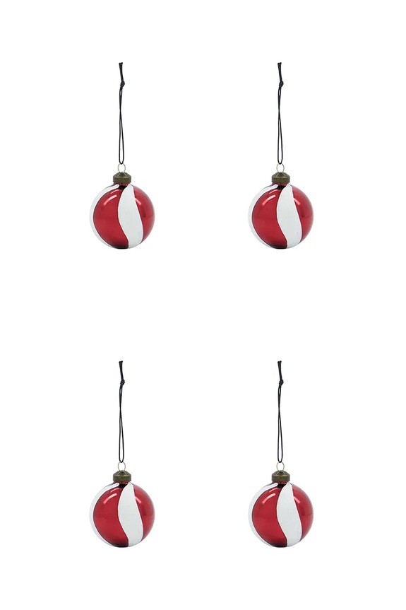 House Doctor set palle da natale HDTwister 6 cm pacco da 4 multicolore 206862204
