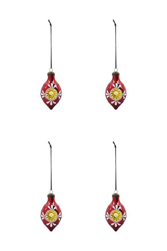 Set kuglica za bor House Doctor HDNostal 9,3 x 4,9 cm 4-pack šarena 206862196