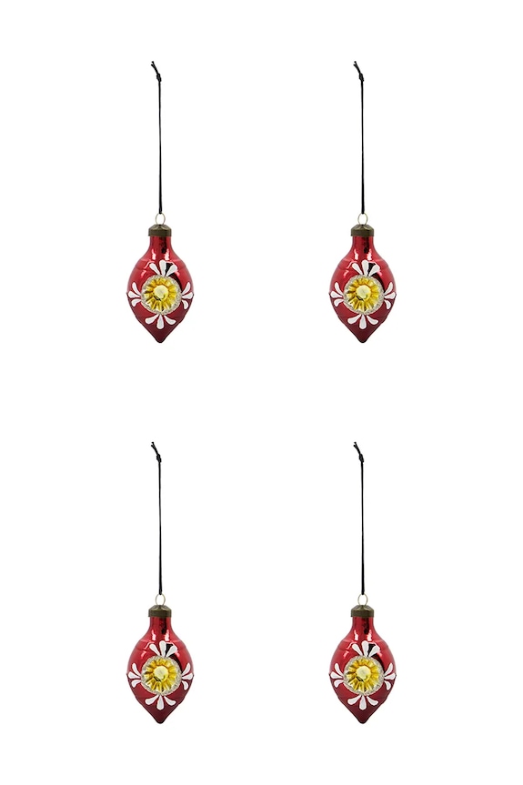 Set kuglica za bor House Doctor HDNostal 9,3 x 4,9 cm 4-pack šarena 206862196