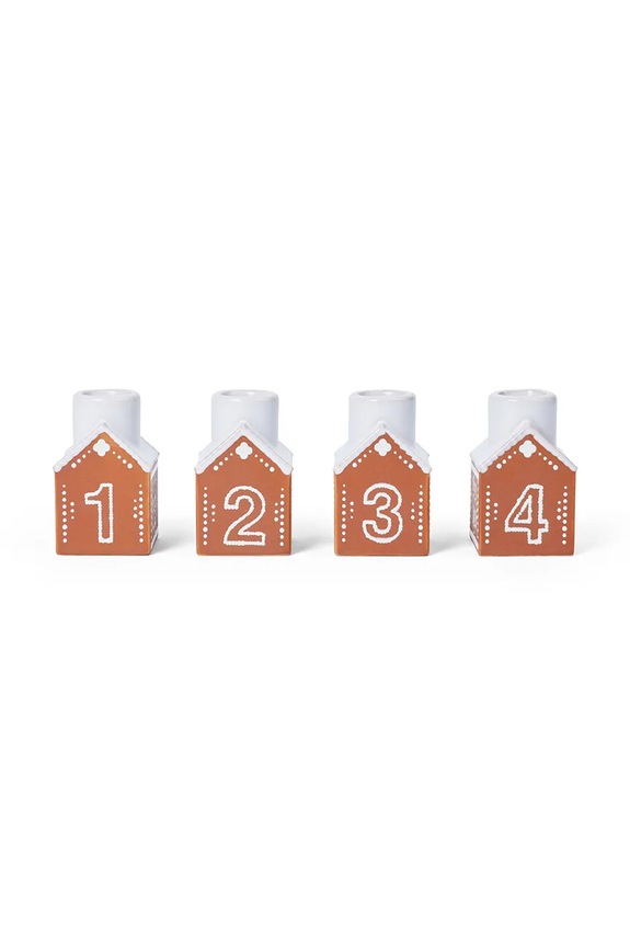 Dekorativní svícen Kähler Gingerbread Advent 7,5 x 5 cm 4-pack vícebarevná 693538