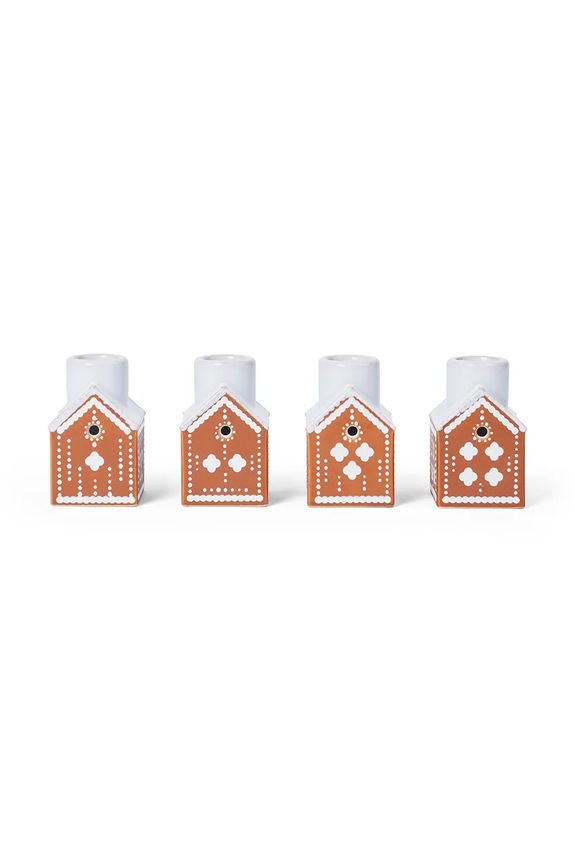 Dekorativní svícen Kähler Gingerbread Advent 7,5 x 5 cm 4-pack 693538 vícebarevná AA00