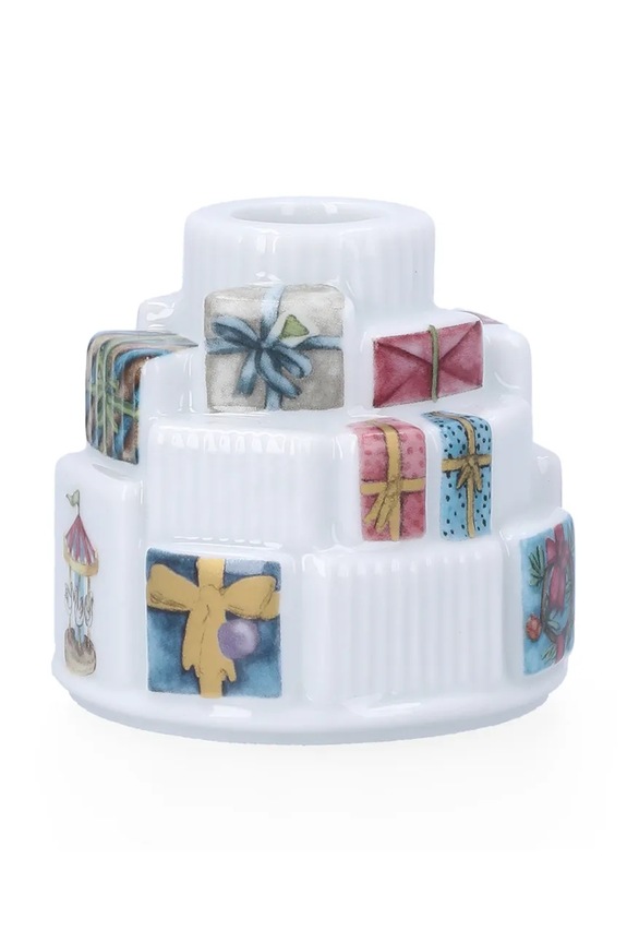 Dekorativní svícen Kähler Hammershoi Christmas Gifts 20 x 9,5 x 9,5 cm bílá 693158