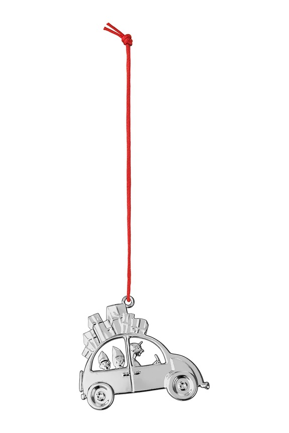 Závěsná dekorace Rosendahl Christmas Car 9 x 6,5 cm šedá 33101