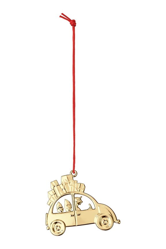 Rosendahl zawieszka dekoracyjna Christmas Car 9 x 6,5 cm żółty 33102