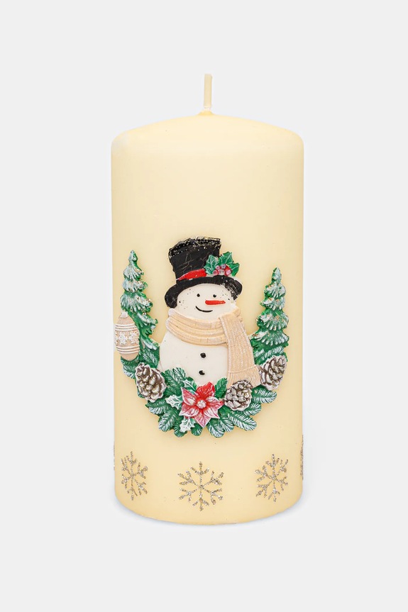 Διακοσμητικό κερί Affek Design 7 x 7 x 14 cm μπεζ BC9392.SW