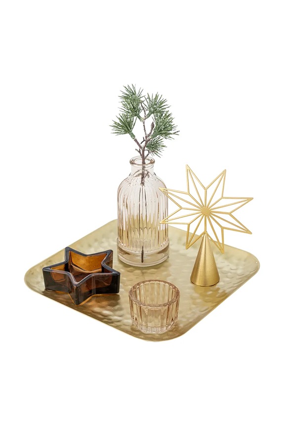 Bloomingville taca dekoracyjna 22 x 21 x 22 cm 82061762 żółty AA00