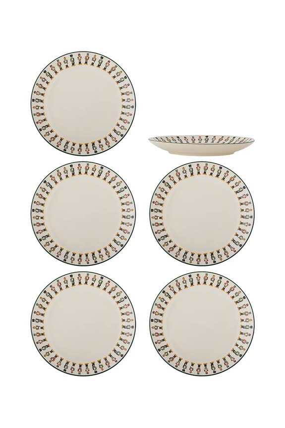 Set božićnih tanjura za desert Bloomingville Jolly 20 x 3 cm 6-pack šarena 82072681