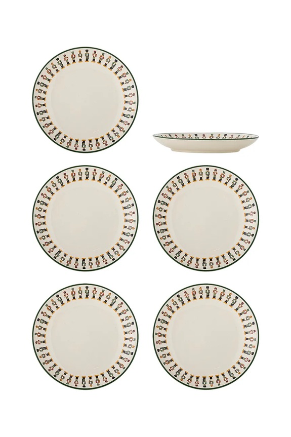 Bloomingville zestaw talerzy przystawkowych świątecznych Jolly 16 x 3 cm 6-pack multicolor 82072680