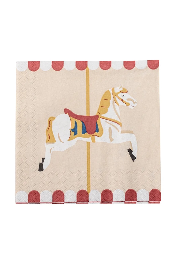 Bloomingville zestaw serwetek papierowych Merry-go-round 33 x 33 cm 20-pack 82062899 multicolor AA00