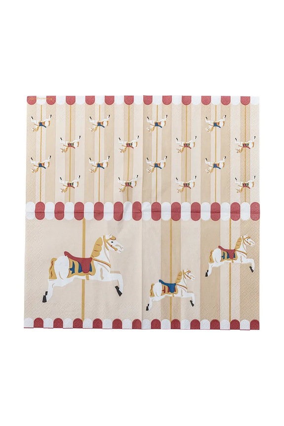 Lifestyle Bloomingville zestaw serwetek papierowych Merry-go-round 33 x 33 cm 20-pack 82062899 multicolor