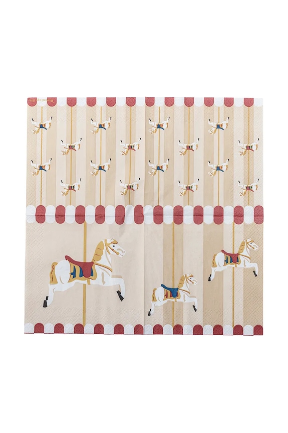 Lifestyle Bloomingville zestaw serwetek papierowych Merry-go-round 33 x 33 cm 20-pack 82062899 multicolor